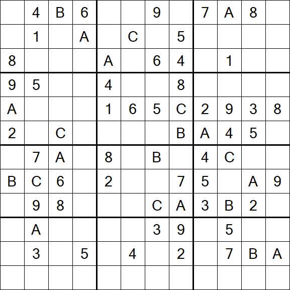 Sudoku 12x12 - Medium