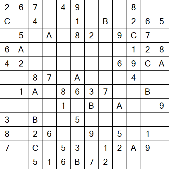Sudoku 12x12 - Medium