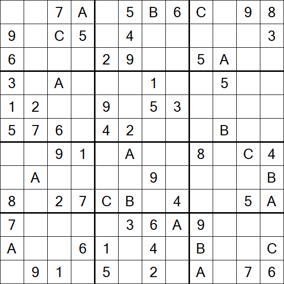 Sudoku 12x12 - Medium