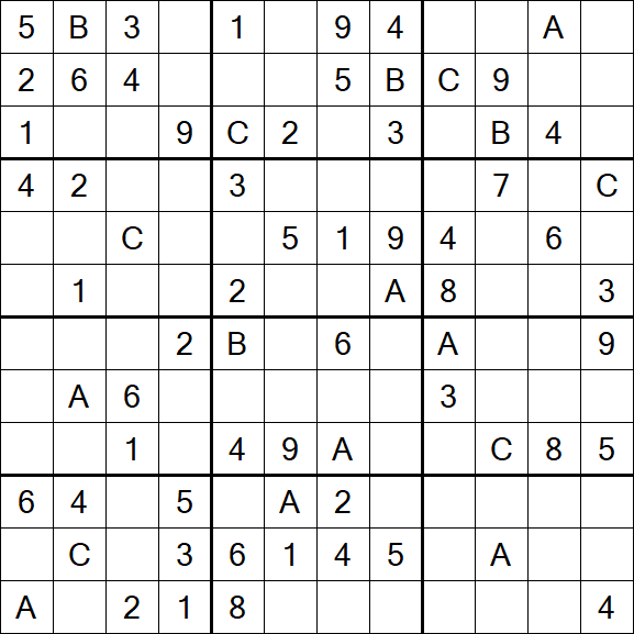 Sudoku 12x12 - Medium