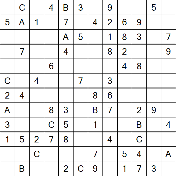 Sudoku 12x12 - Medium