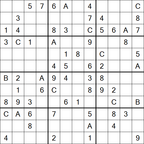 Sudoku 12x12 - Medium
