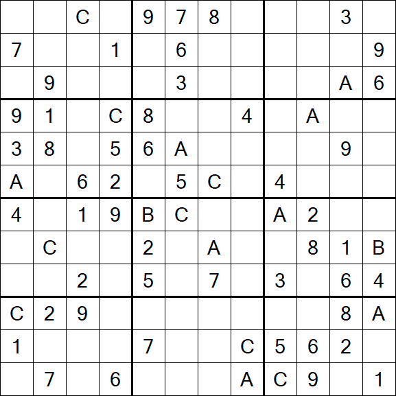 Sudoku 12x12 - Mittel