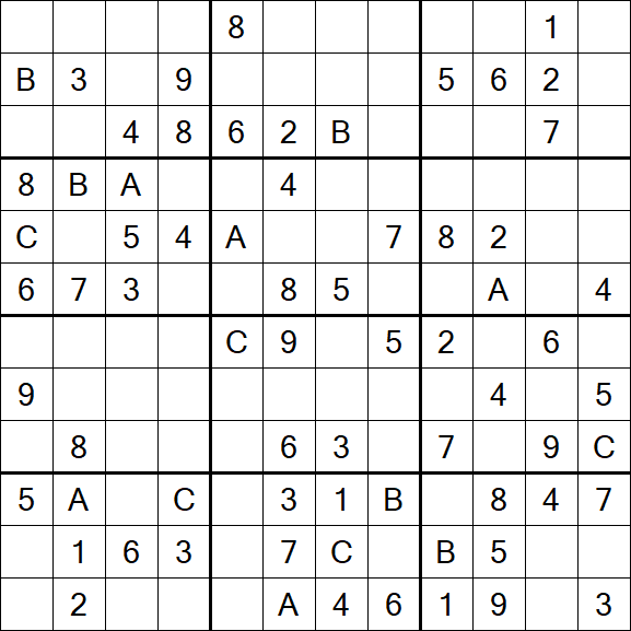 Sudoku 12x12 - Mittel
