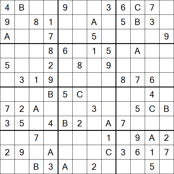 Sudoku 12x12 - Medium
