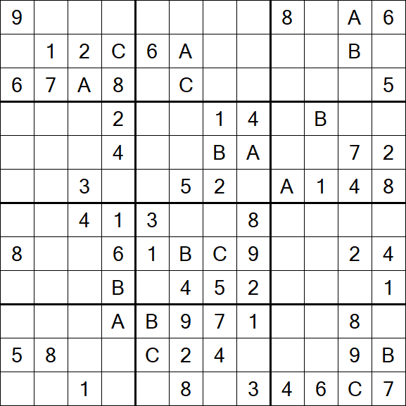 Sudoku 12x12 - Medium