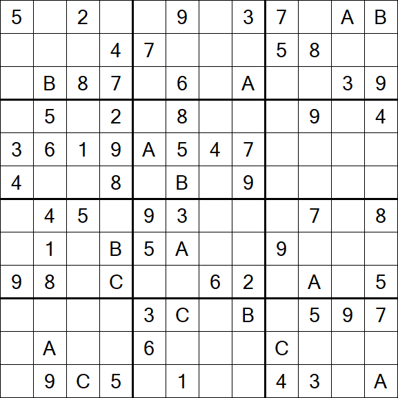 Sudoku 12x12 - Medium