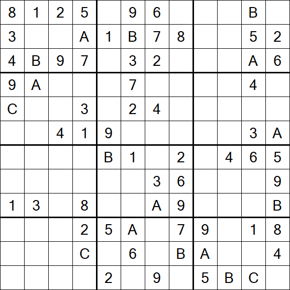Sudoku 12x12 - Medium