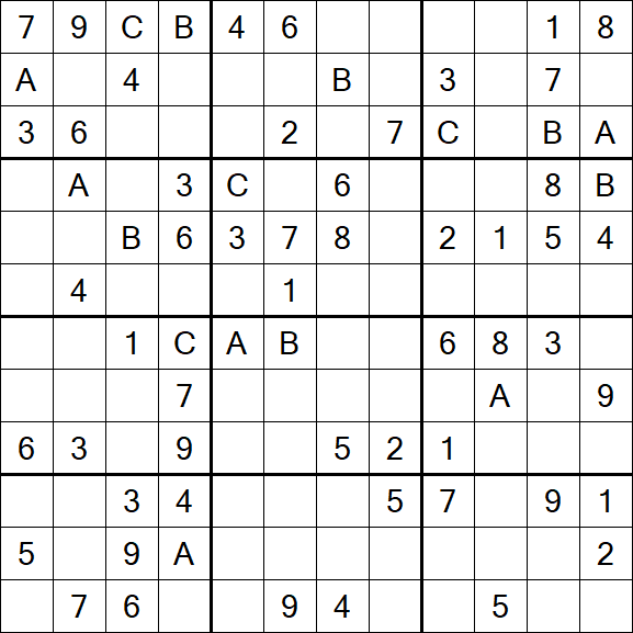 Sudoku 12x12 - Mittel