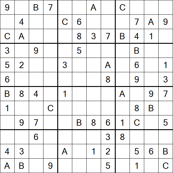Sudoku 12x12 - Medium