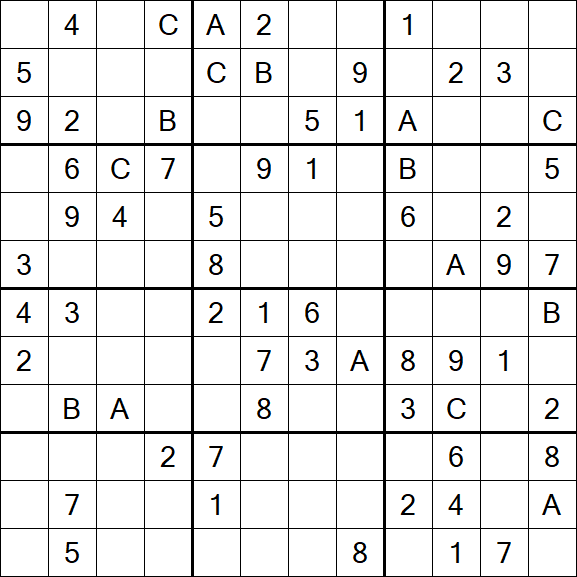 Sudoku 12x12 - Medium