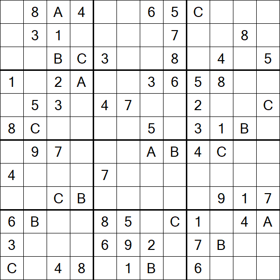 Sudoku 12x12 - Medium