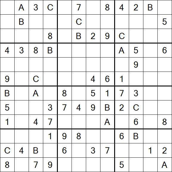 Sudoku 12x12 - Medium