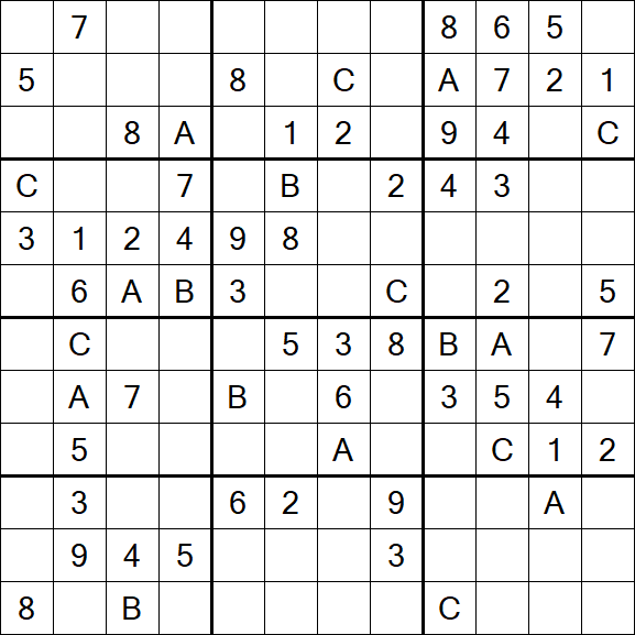 Sudoku 12x12 - Medium