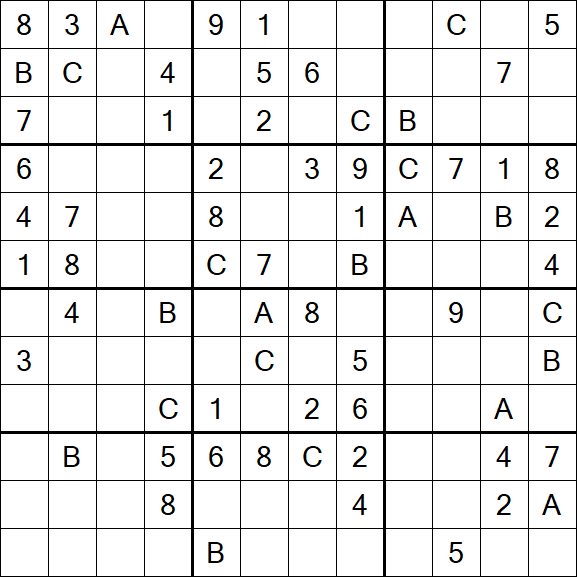 Sudoku 12x12 - Medium