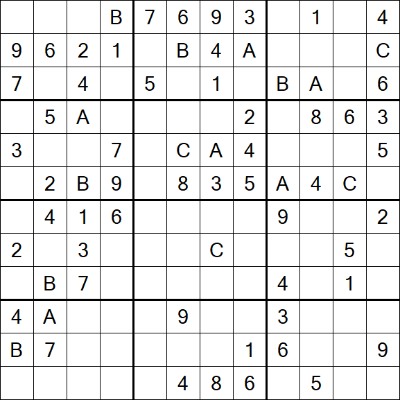 Sudoku 12x12 - Medium