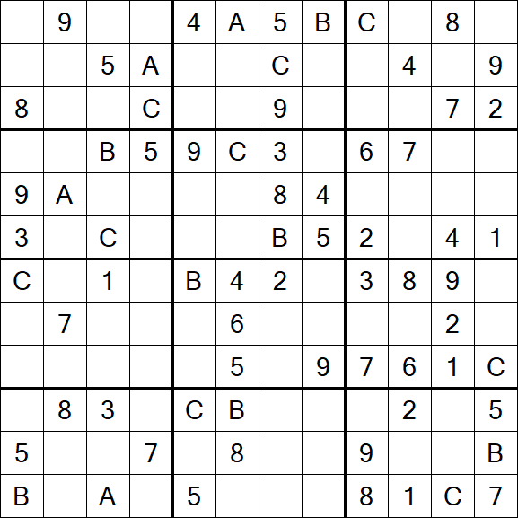 Sudoku 12x12 - Medium