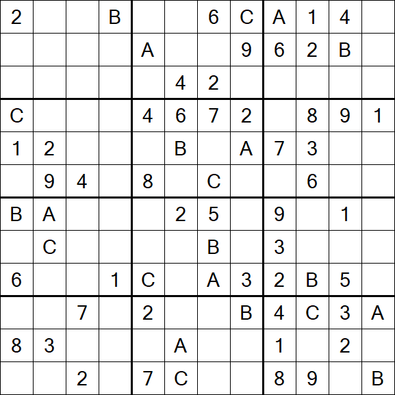 Sudoku 12x12 - Medium