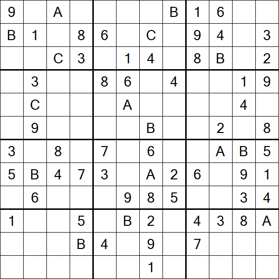 Sudoku 12x12 - Medium