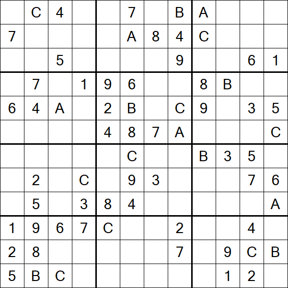 Sudoku 12x12 - Medium