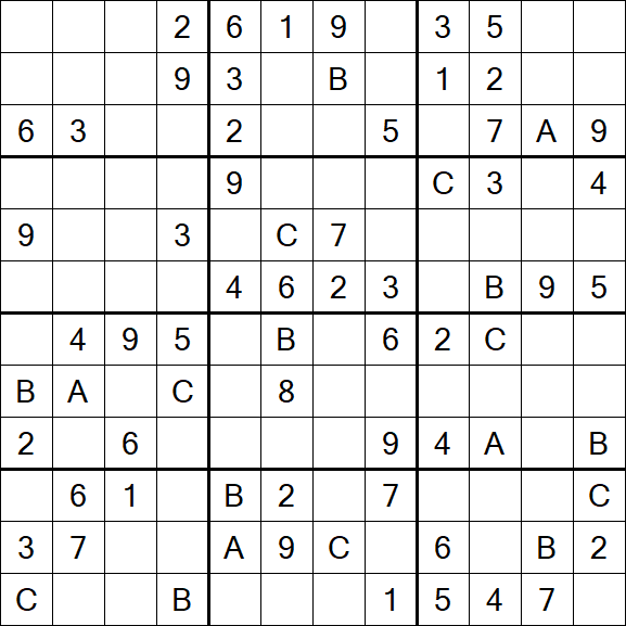 Sudoku 12x12 - Medium