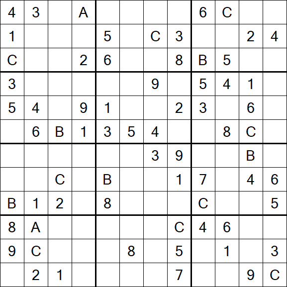 Sudoku 12x12 - Medium
