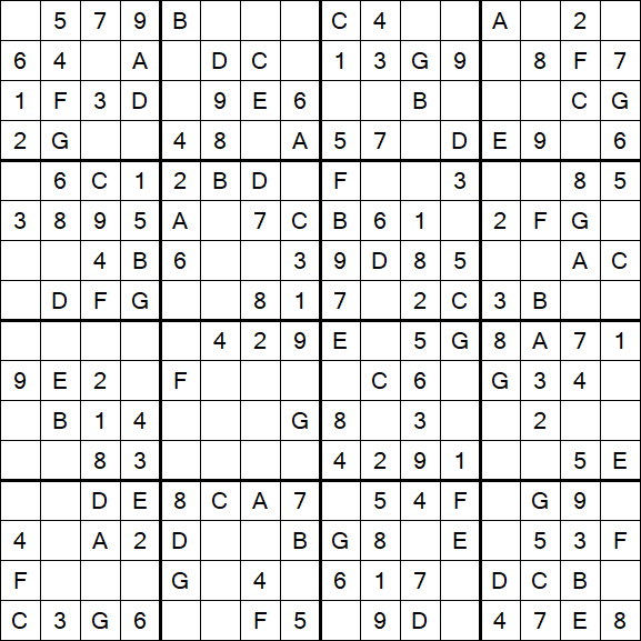Sudoku 16x16 - Easy
