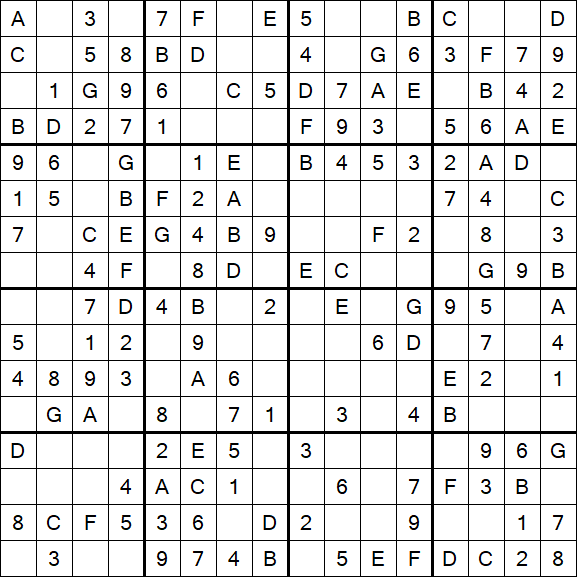 Sudoku 16x16 - Easy - Sudoku-Puzzles.net