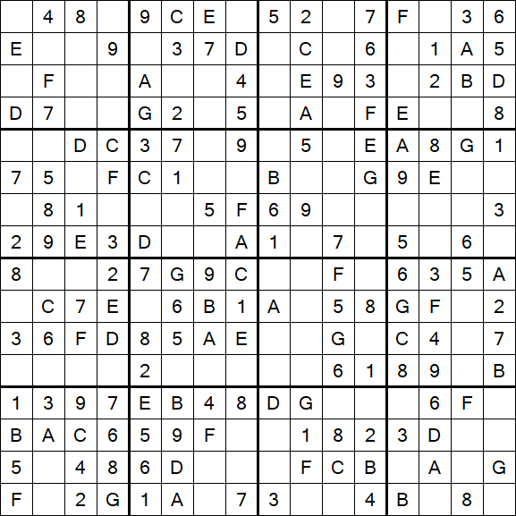 Sudoku 16x16 - Simple