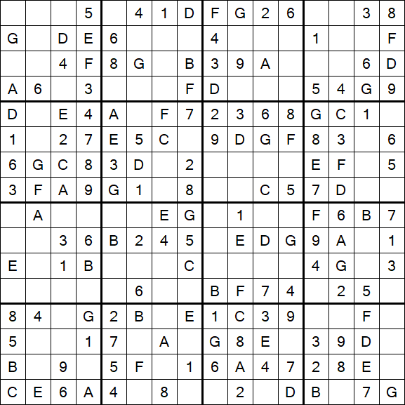 Sudoku 16x16 - Simple