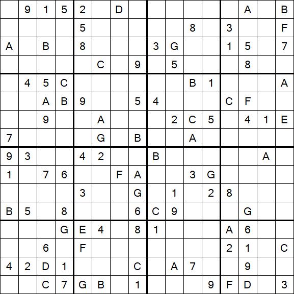 Sudoku 16x16 - Difícil