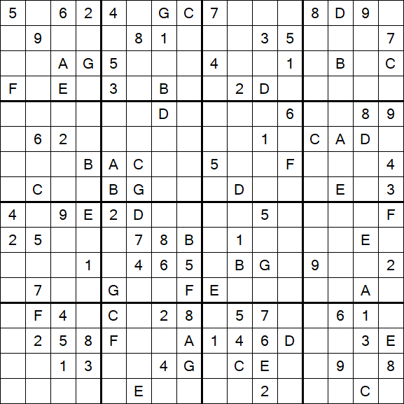 Sudoku 16x16 - Difícil