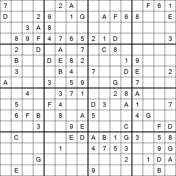 Sudoku 16x16 - Difícil