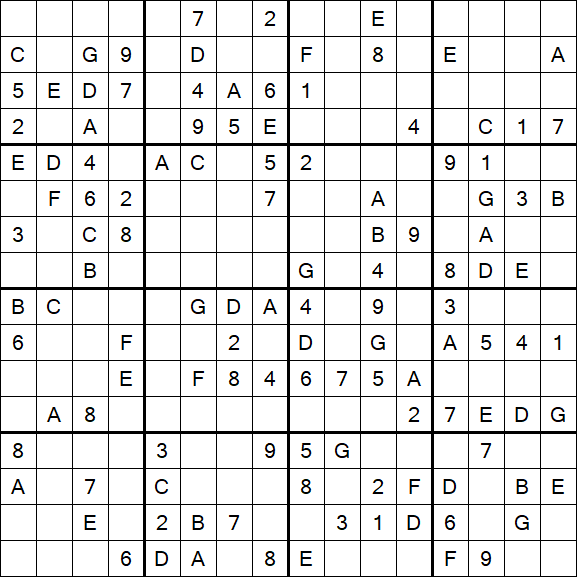 Sudoku 16x16 - Medio