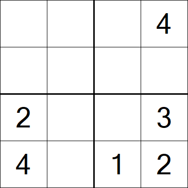 Sudoku 4x4 - Fácil 