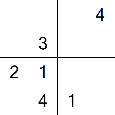 Sudoku 4x4 - Fácil