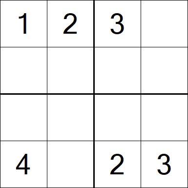Sudoku 4x4 - Fácil