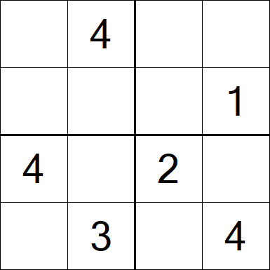 Sudoku 4x4 - Easy