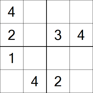Sudoku 4x4 - Easy