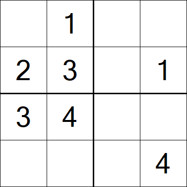 Sudoku 4x4 - Easy