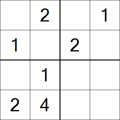 Sudoku 4x4 - Simple