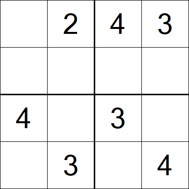 Sudoku 4x4 - Simple