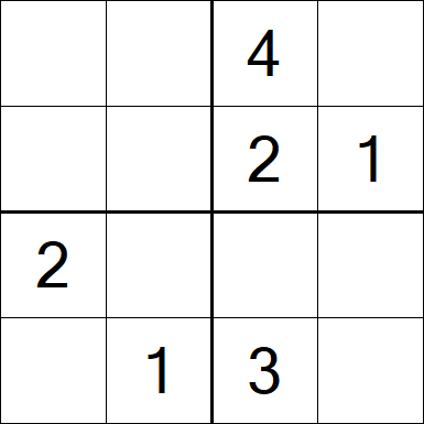 Sudoku 4x4 - Simple