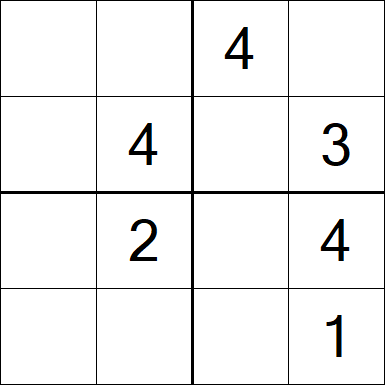 Sudoku 4x4 - Simple