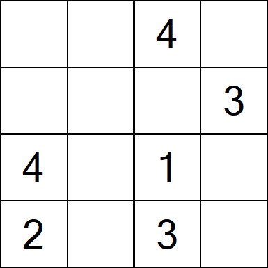 Sudoku 4x4 - Simple