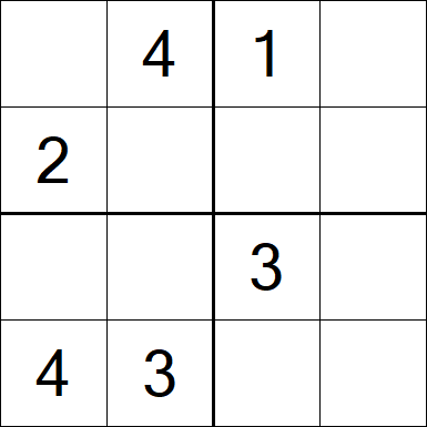Sudoku 4x4 - Easy