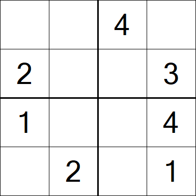 Sudoku 4x4 - Easy