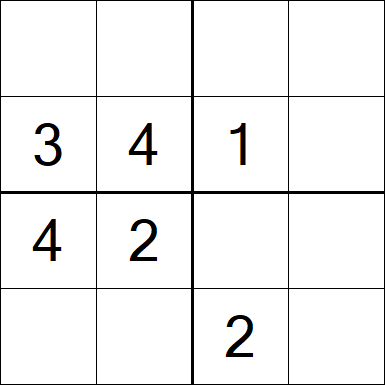 Sudoku 4x4 - Easy