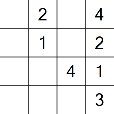 Sudoku 4x4 - Easy