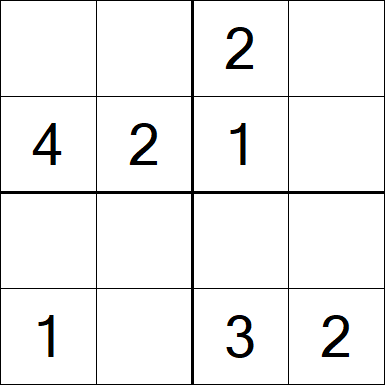 Sudoku 4x4 - Einfach